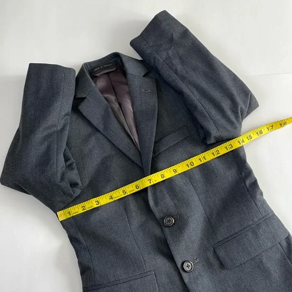 Lauren Ralph Lauren Boy’s Gray Blazer Size 8 Regular Single Breasted Two Vent - Picture 10 of 12
